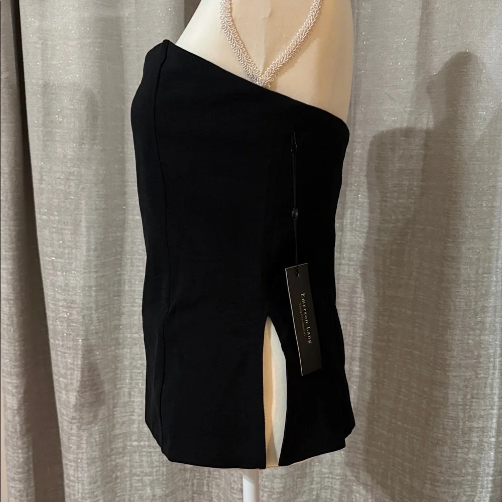 Black Strapless Top - Picture 2 of 4